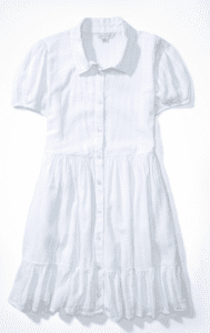 فستان بتصميم ميني باللون الأبيض